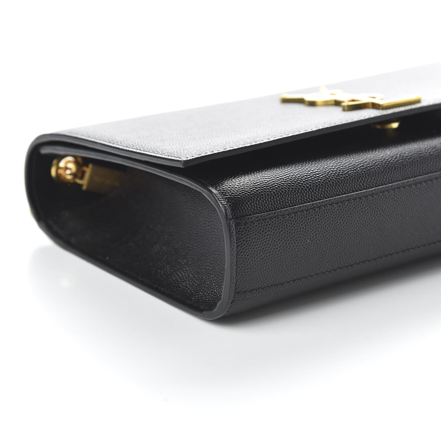 Saint Laurent Grain De Poudre Medium Classic Monogram Kate Satchel Black 6 of 9