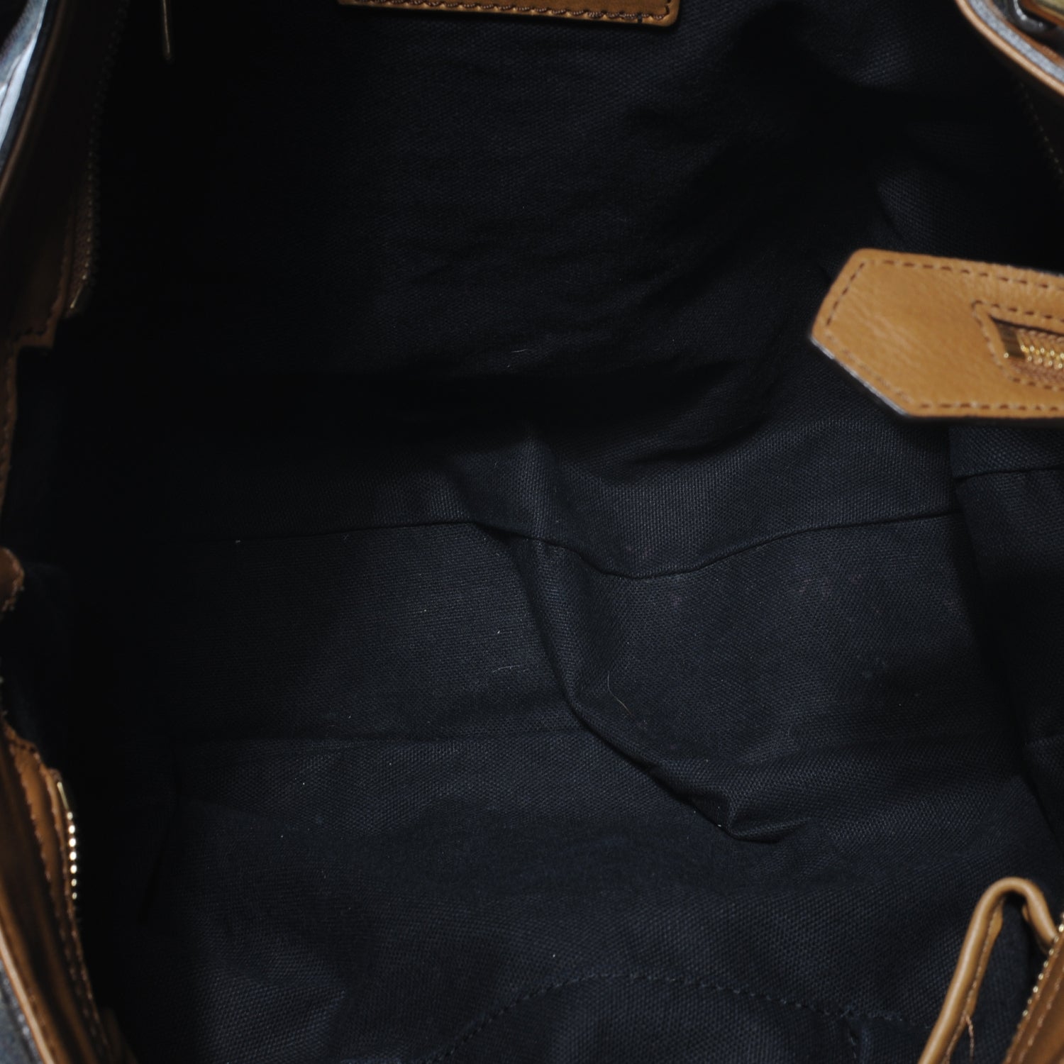Burberry Vintage Leather House Check Medium Ashwood Hobo 5 of 8