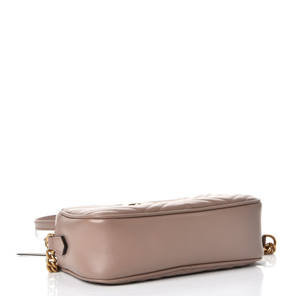 Gucci Calfskin Matelasse Small GG Marmont Chain Shoulder Bag Porcelain Rose 4 of 7