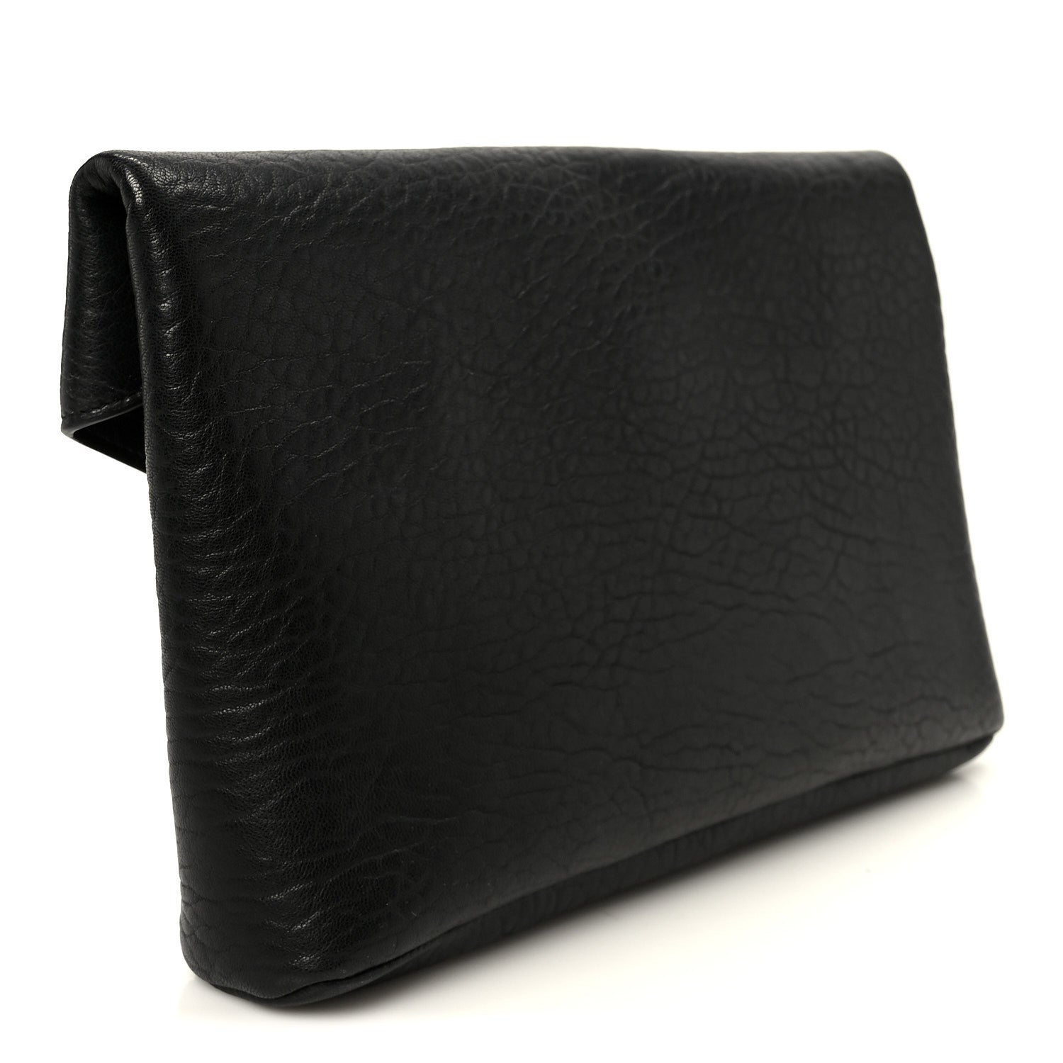 Saint Laurent Grained Lambskin Cassandre Envelope Pouch Black 3 of 8