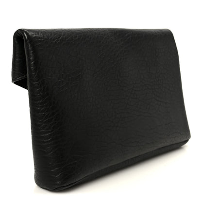 Saint Laurent Grained Lambskin Cassandre Envelope Pouch Black 3 of 8