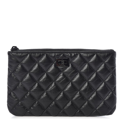 Chanel Aged Calfskin Quilted Medium Reissue Cosmetic Case So Black 1 of 8