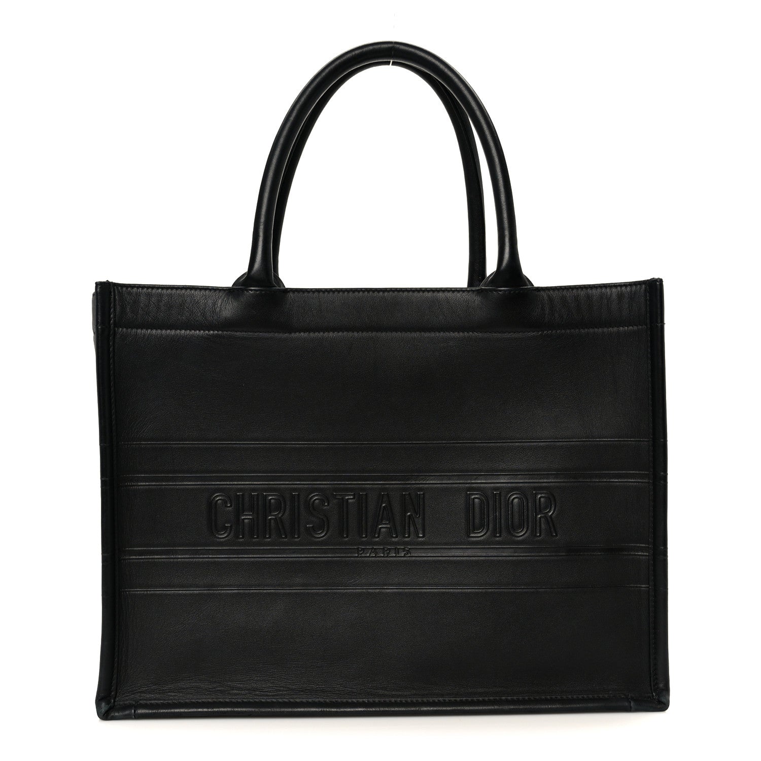 Christian Dior Calfskin Embossed Medium Book Tote Black 1 of 10
