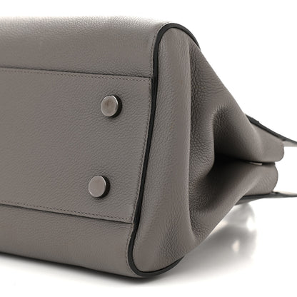 Saint Laurent Grained Calfskin Small Cabas Rive Gauche Fog 10 of 10