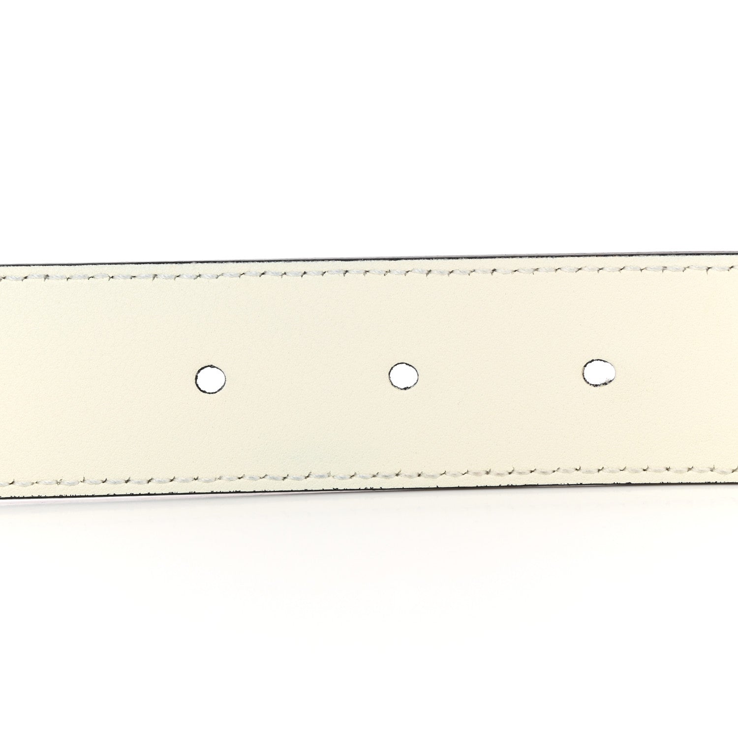 Gucci Calfskin Trapuntata Zumi 30mm Belt 85 34 White 4 of 9