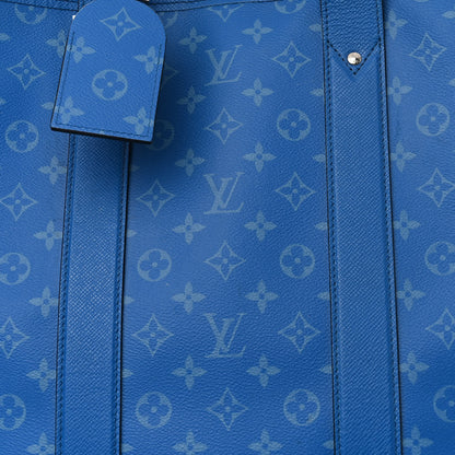 Louis Vuitton Monogram Eclipse Taigaramma Weekend Tote NM Agave Blue 7 of 10