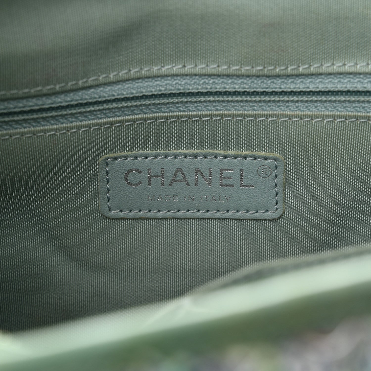 Chanel Tweed PVC Patent Chevron Quilted Medium Gabrielle Hobo Light Blue Multicolor 6 of 11