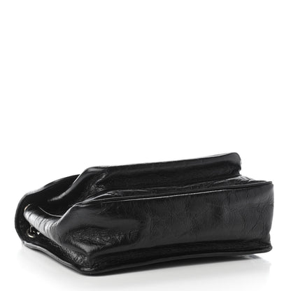 Saint Laurent Crinkled Calfskin Matelasse Monogram Medium Niki Chain Satchel Black 4 of 8