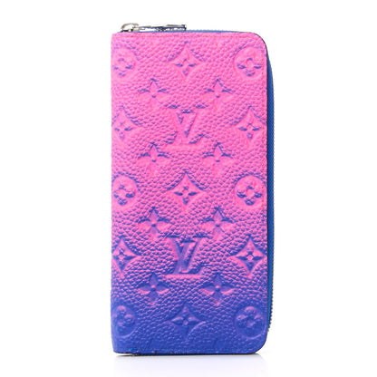 Louis Vuitton Taurillon Illusion Zippy Vertical Wallet Bleu Rose 1 of 13