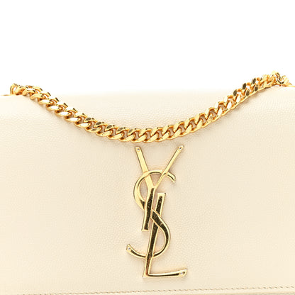 Saint Laurent Grain De Poudre Small Monogram Kate Satchel Crema Soft 8 of 11