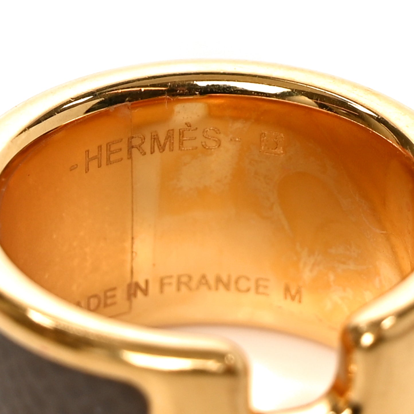 Madame Calfskin Large Olympe Ring 55 7.25 Etoupe