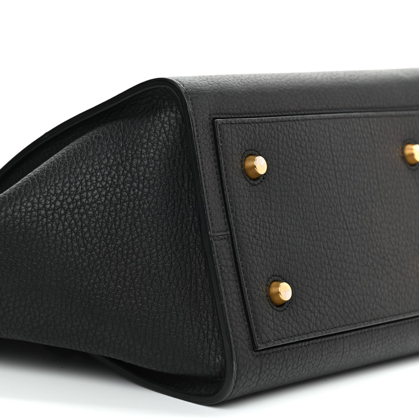 Crisped Calfskin Mini Tie Knot Tote Black