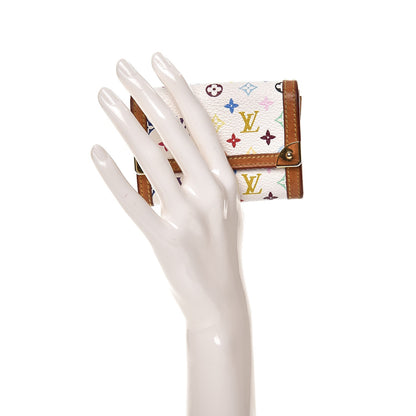 Louis Vuitton Monogram Multicolor Porte-Monnaie Plat Coin Purse White 2 of 6