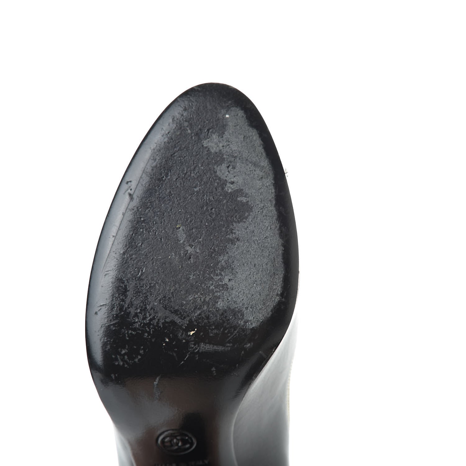 Chanel Lambskin CC Cap Toe Pumps 37 Black White 13 of 13