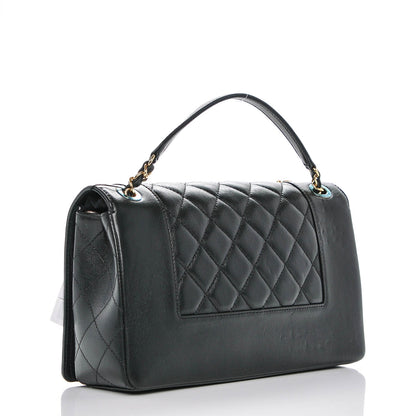Chanel Sheepskin Quilted Vintage Mademoiselle Flap Black 3 of 6