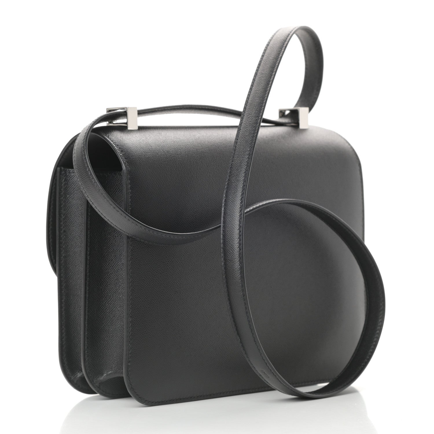 Hermes Grained Monsieur Lizard Constance 24 Black Ombre 3 of 13