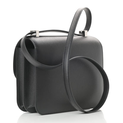 Hermes Grained Monsieur Lizard Constance 24 Black Ombre 3 of 13