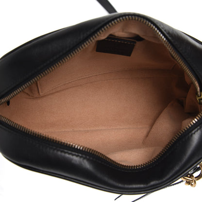 Gucci Calfskin Matelasse Small GG Marmont Chain Shoulder Bag Black 5 of 8