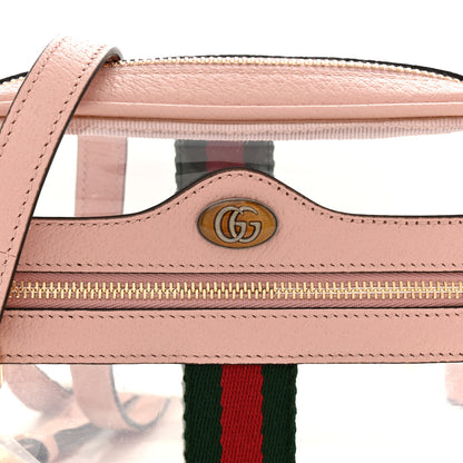Gucci Vinyl Web Mini Ophidia Transparent Shoulder Bag Perfect Pink 7 of 10