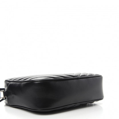 Saint Laurent Calfskin Matelasse Monogram Lou Camera Bag Black 4 of 12