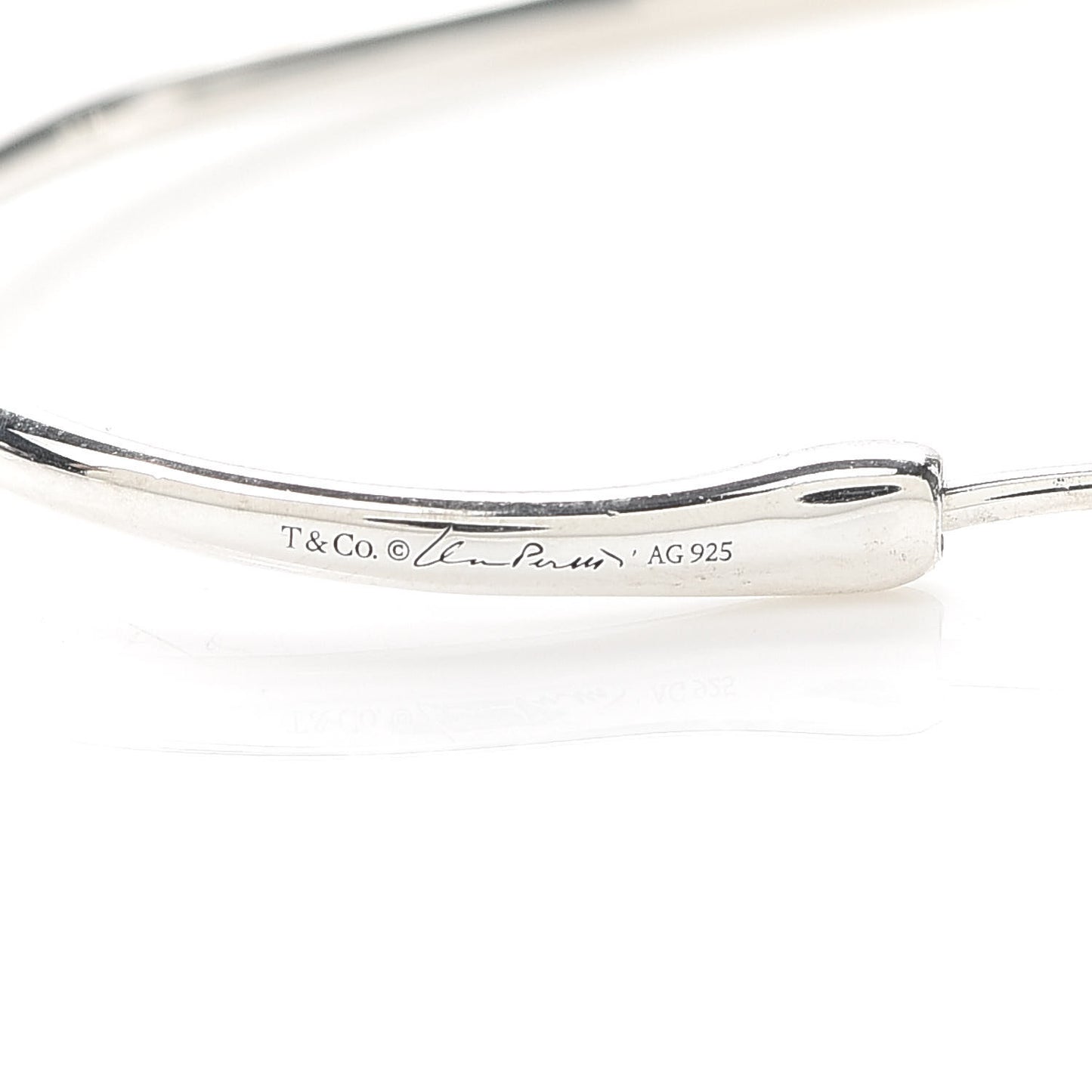 Sterling Silver Large Elsa Peretti Open Heart Hoop Earrings