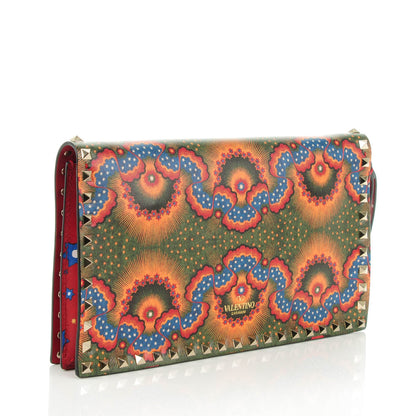 Valentino Garavani Nappa Enchanted Wonderland Rockstud Wristlet Clutch Red 3 of 7