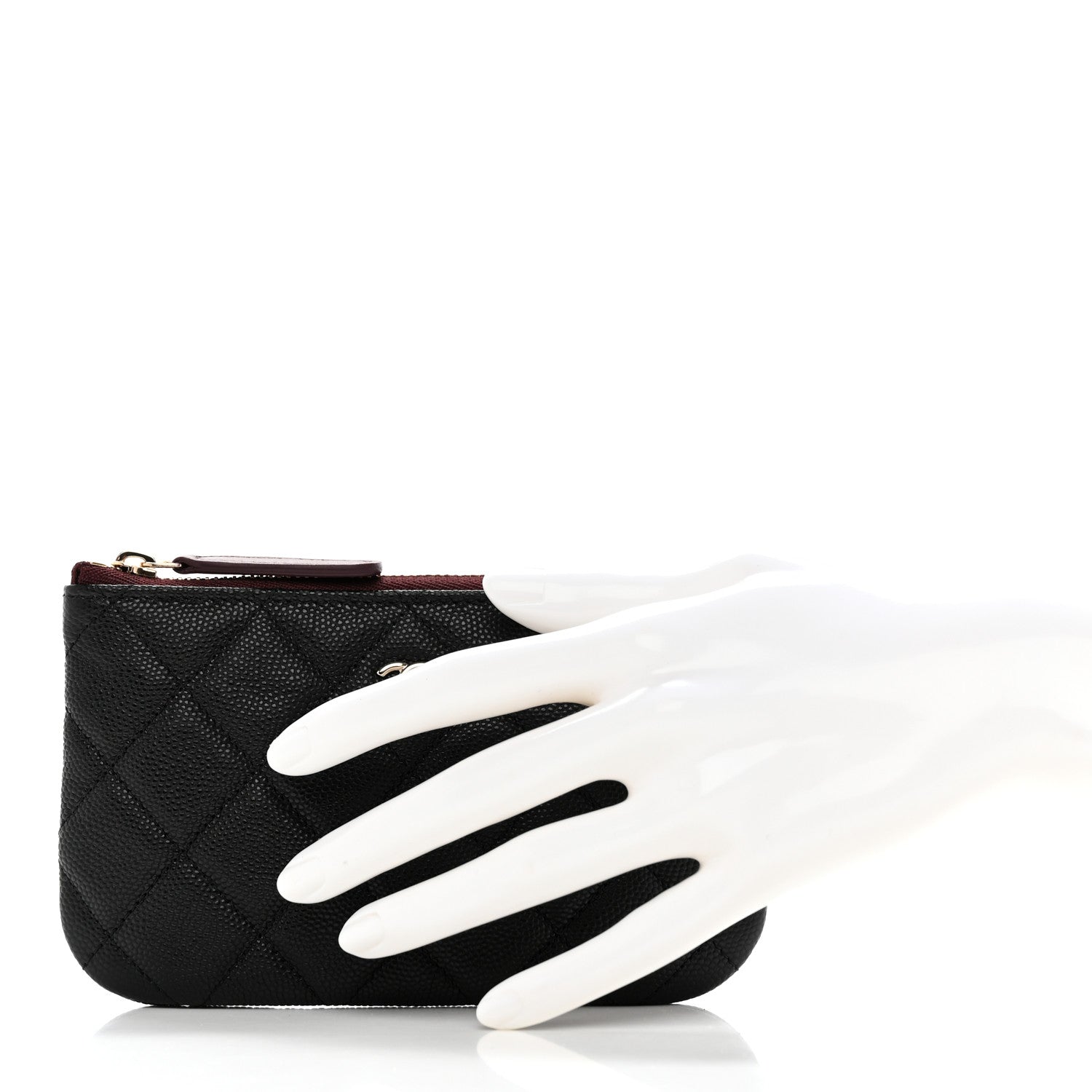 Chanel Caviar Quilted Small Cosmetic Case Black 2 of 7