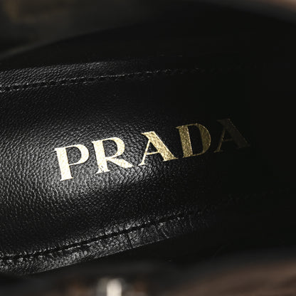 Prada Suede Stiletto Ankle Boots 38 Black 40 Brown 8 of 8