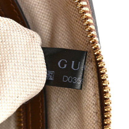 Gucci GG Supreme Monogram Azalea Calfskin Small Horsebit 1955 Top Handle Bag Beige Ebony Brown Sugar 8 of 11