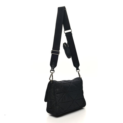 Prada Re-Nylon Quilted Padded Flap Shoulder Bag Black 3 of 12