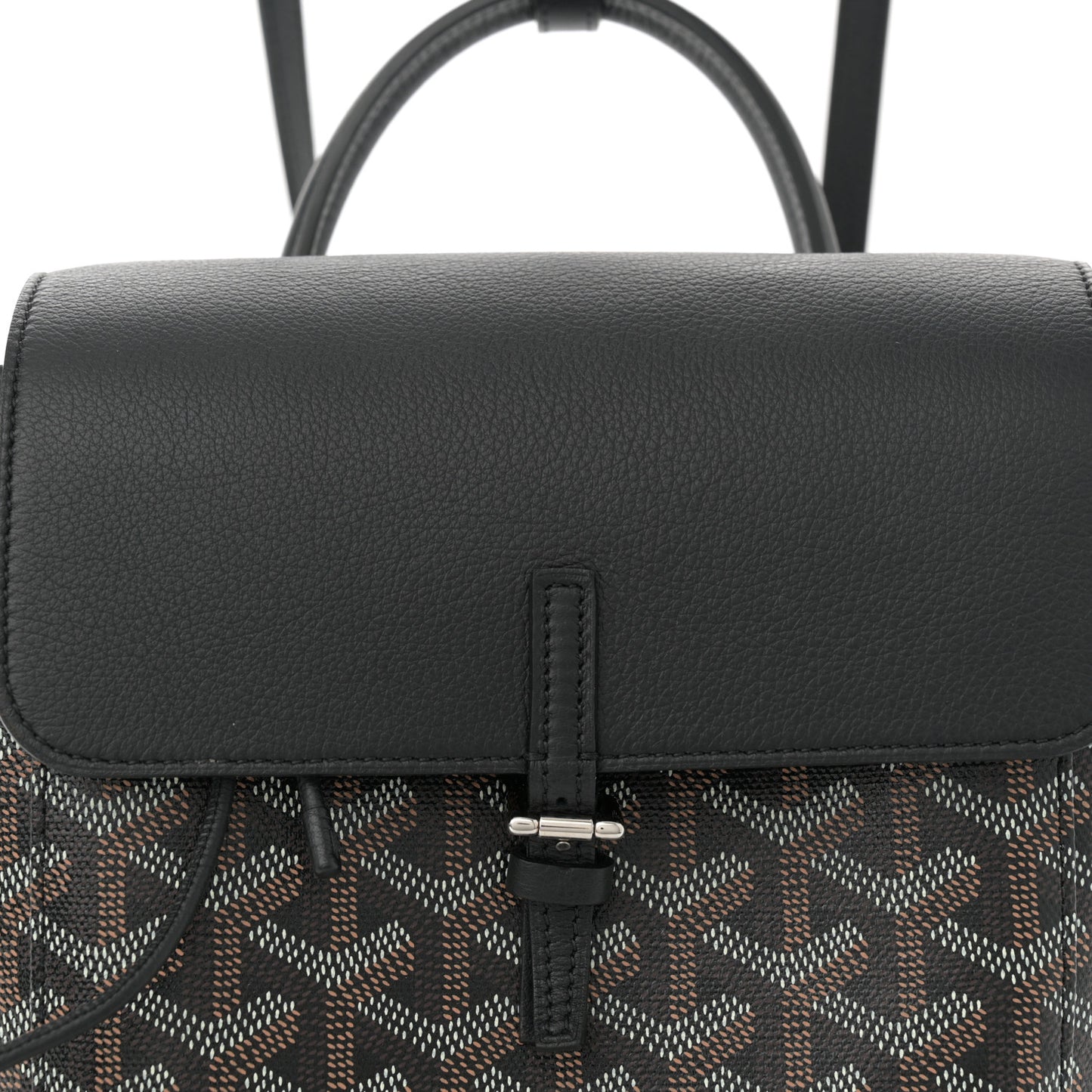 Goyardine Calfskin Mini Alpin Backpack Black
