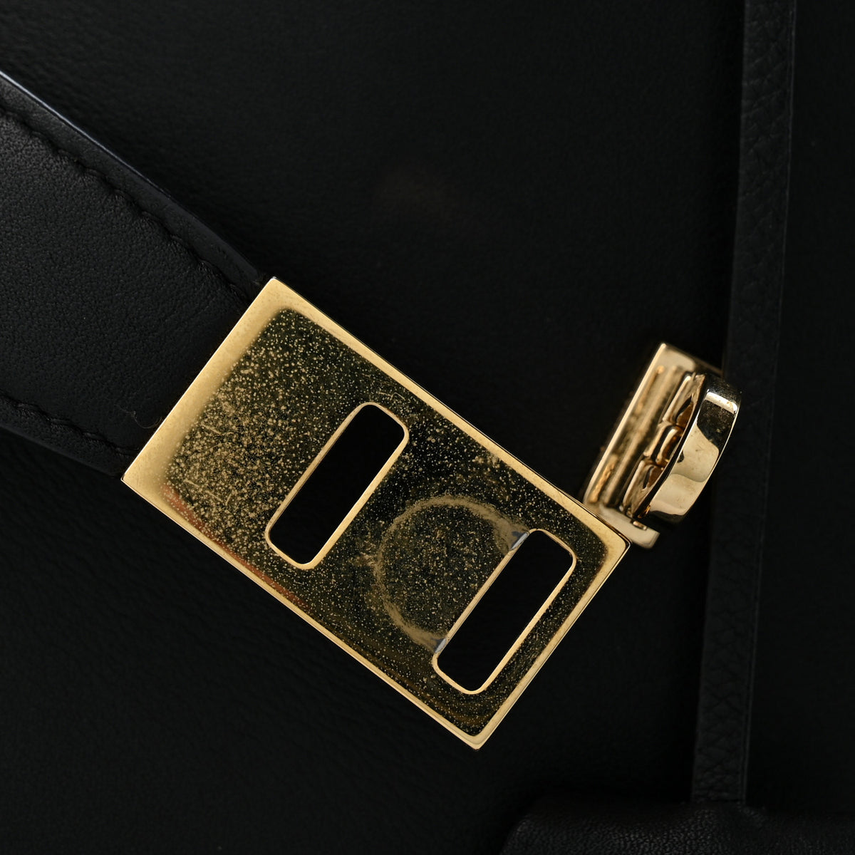 Calfskin Mini Hug Bag Black