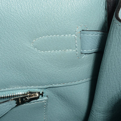 Hermes Taurillon Clemence Birkin 35 Ciel 10 of 20