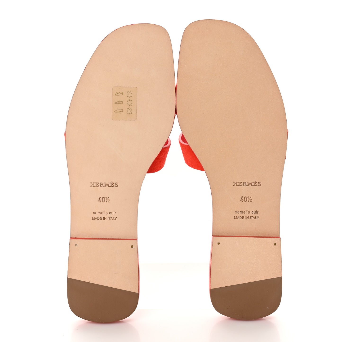 Suede Goatskin Oran Sandals 40.5 Rouge Grenadine