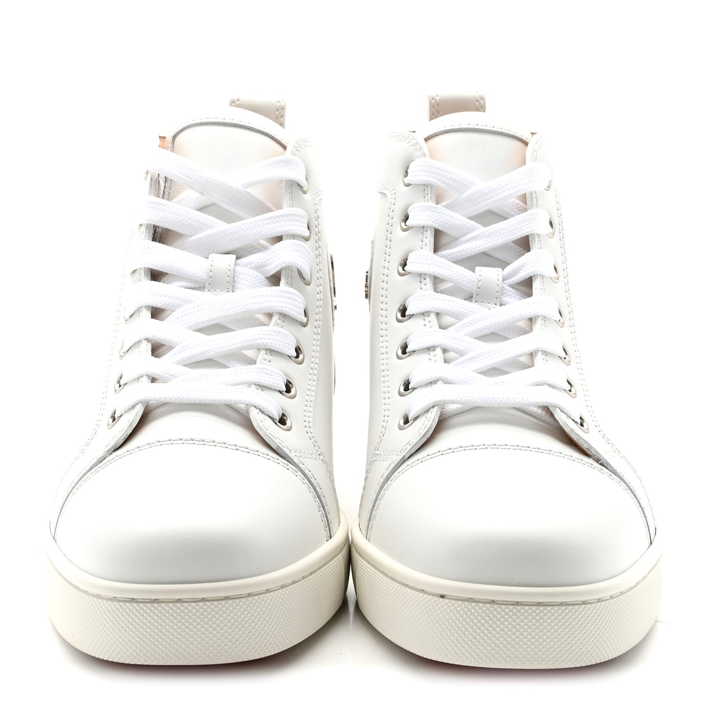 Calfskin Mens Louis Flat Sneakers 39 White