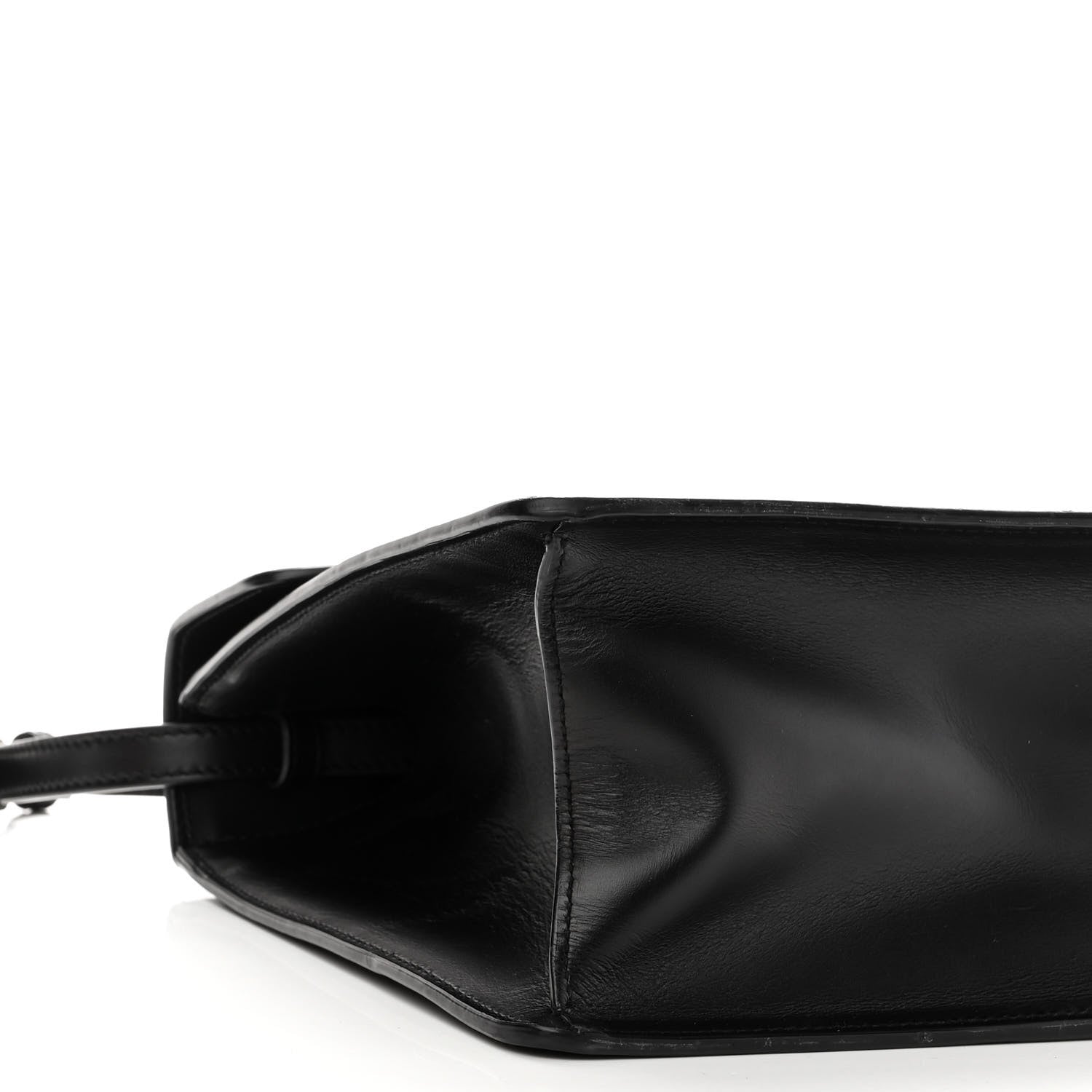Gucci Calfskin Medium Sylvie Top Handle Bag Black 9 of 10
