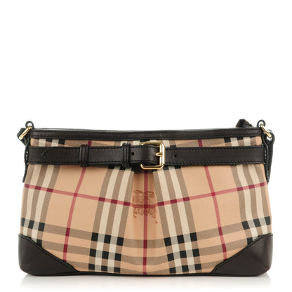 Burberry Haymarket Check Smithfield Clutch Chocolate 1 of 10