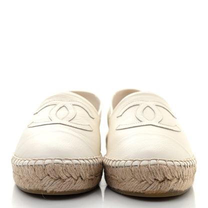 Chanel Calfskin CC Espadrilles 37 Ivory 2 of 8