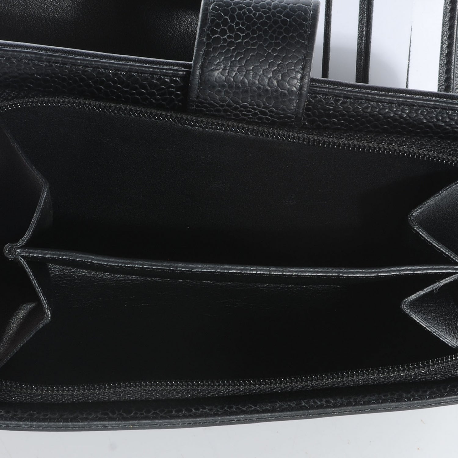 Chanel Caviar CC French Wallet Black 7 of 10