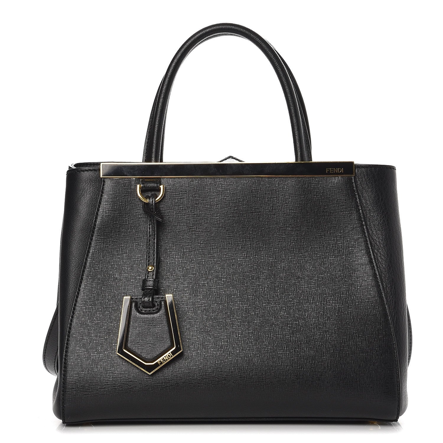 Fendi Vitello Elite Petite 2Jours Tote Black 1 of 9