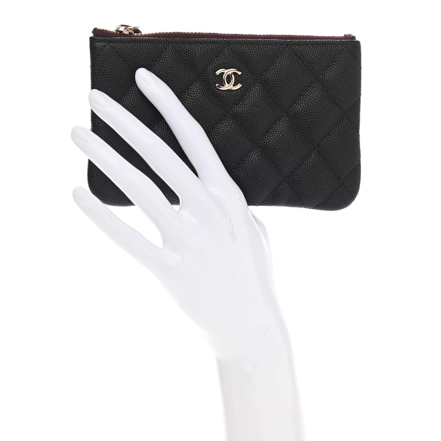 Chanel Caviar Quilted Small Cosmetic Case Black 2 of 7