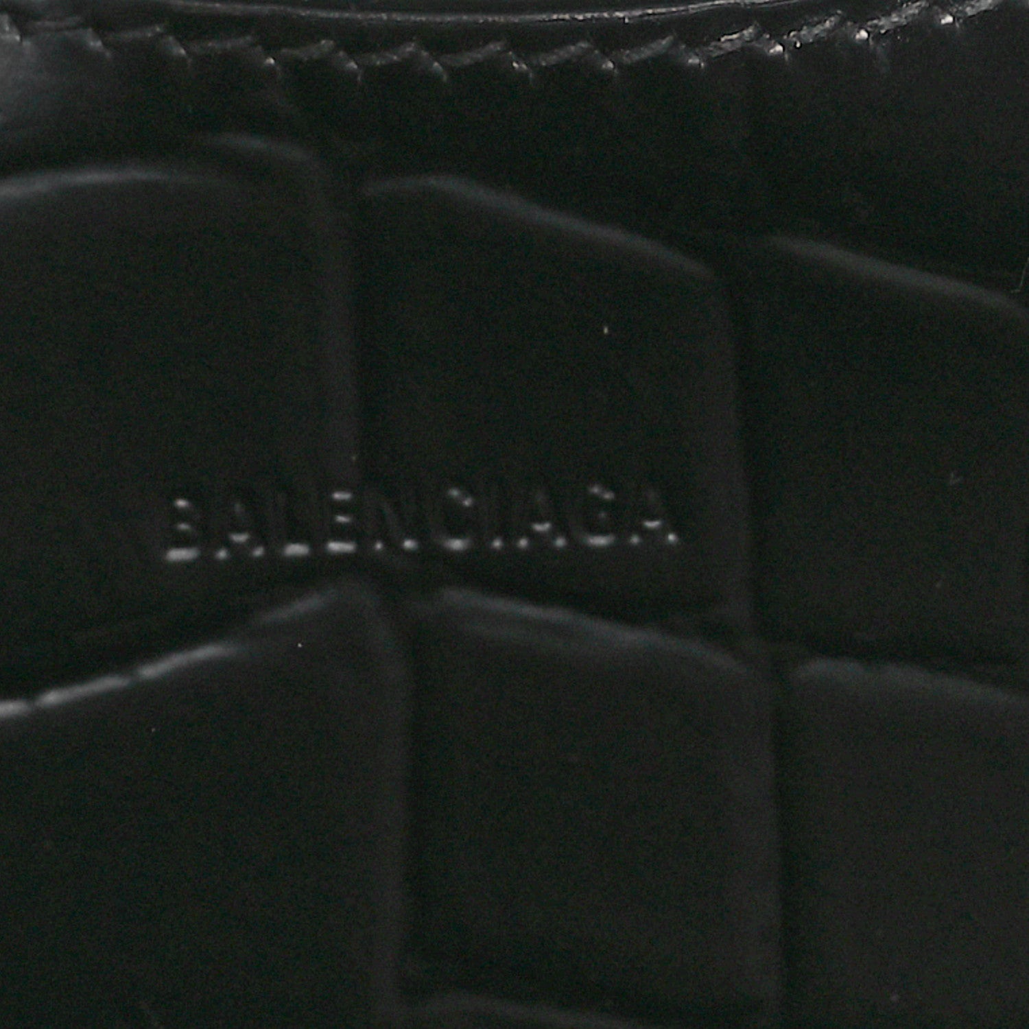Balenciaga Semi Shiny Calfskin Crocodile Embossed Neo Classic Black Hardware Mini City Black 6 of 10