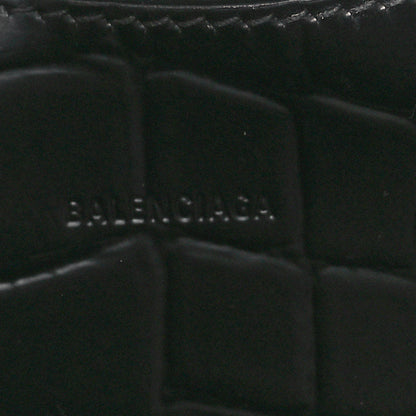 Balenciaga Semi Shiny Calfskin Crocodile Embossed Neo Classic Black Hardware Mini City Black 6 of 10