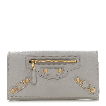 Balenciaga Chevre Giant 12 Gold Hardware Money Wallet Gris Cement 1 of 11
