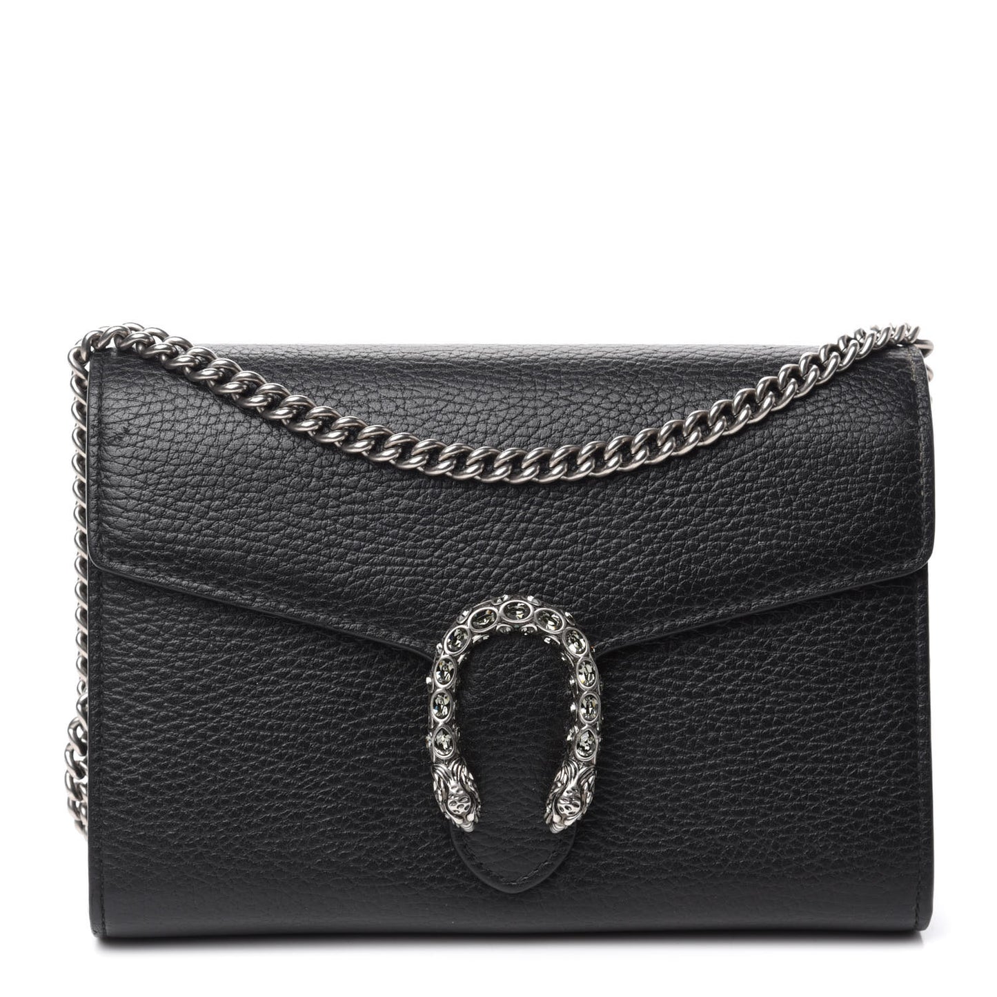 Calfskin Mini Dionysus Chain Wallet Black