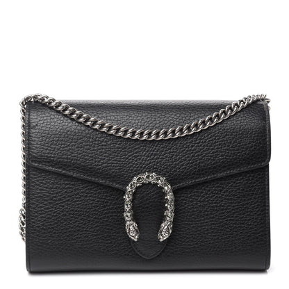 Gucci Calfskin Mini Dionysus Chain Wallet Black 1 of 10