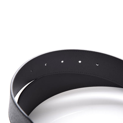 Gucci Textured Dollar Calfskin Nickel Double G 40mm Belt 85 34 Black 5 of 7