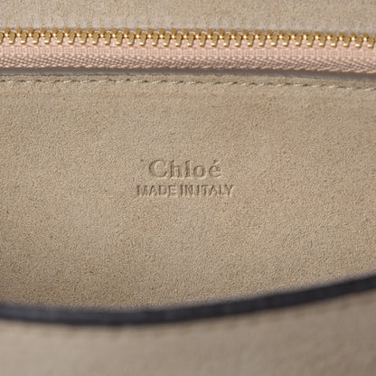 Chloe Calfskin Suede Medium Faye Shoulder Bag Motty Grey 6 of 9
