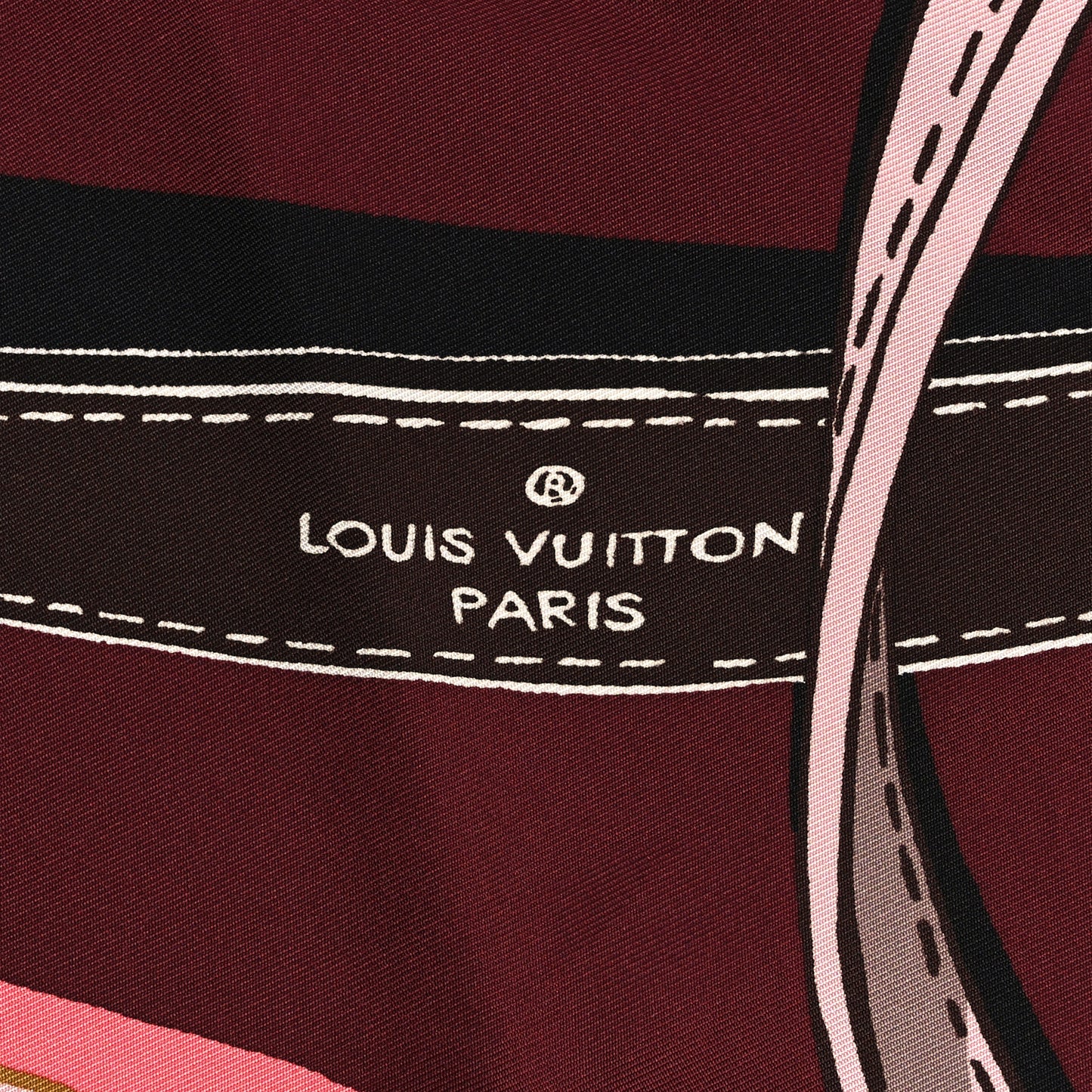 Silk Square Handle Me Scarf Bordeaux