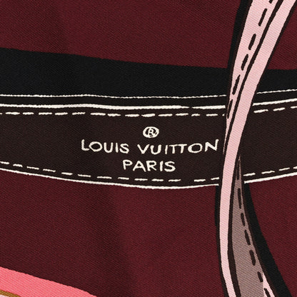 Louis Vuitton Silk Square Handle Me Scarf Bordeaux 2 of 3